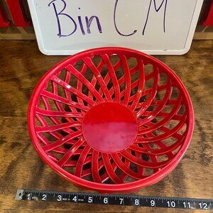 Red ceramic fruit basket Food network